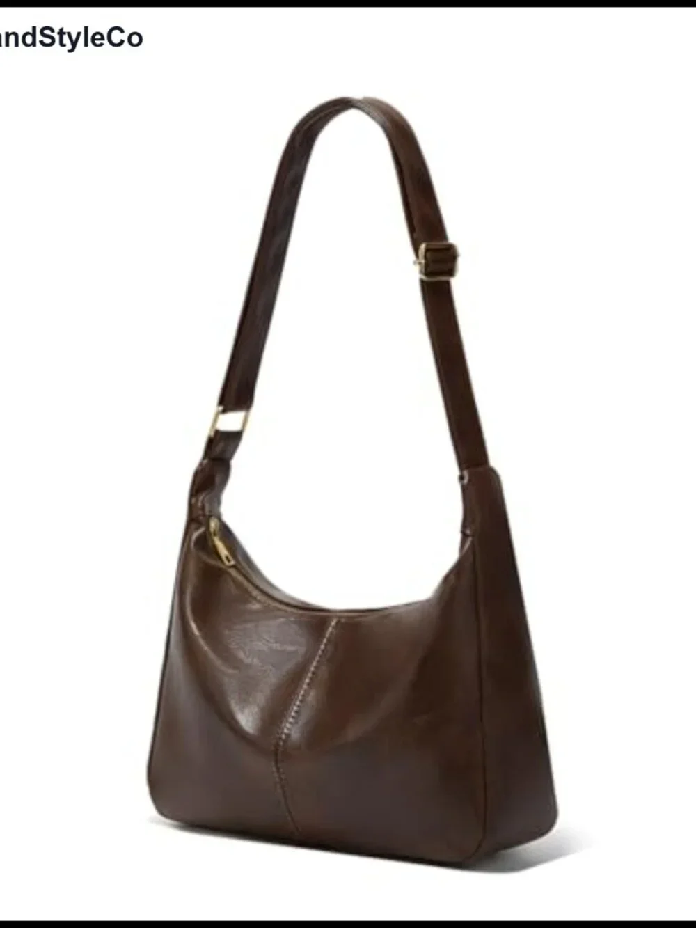 Slouchy Hobo Bag PU Leather Shoulder Crossbody Purse Adjustable Strap